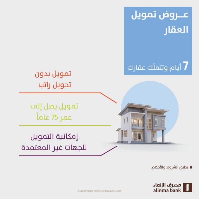 تمويل عقاري بدون تحويل راتب الانماء 1444خطوات وشروط التمويل