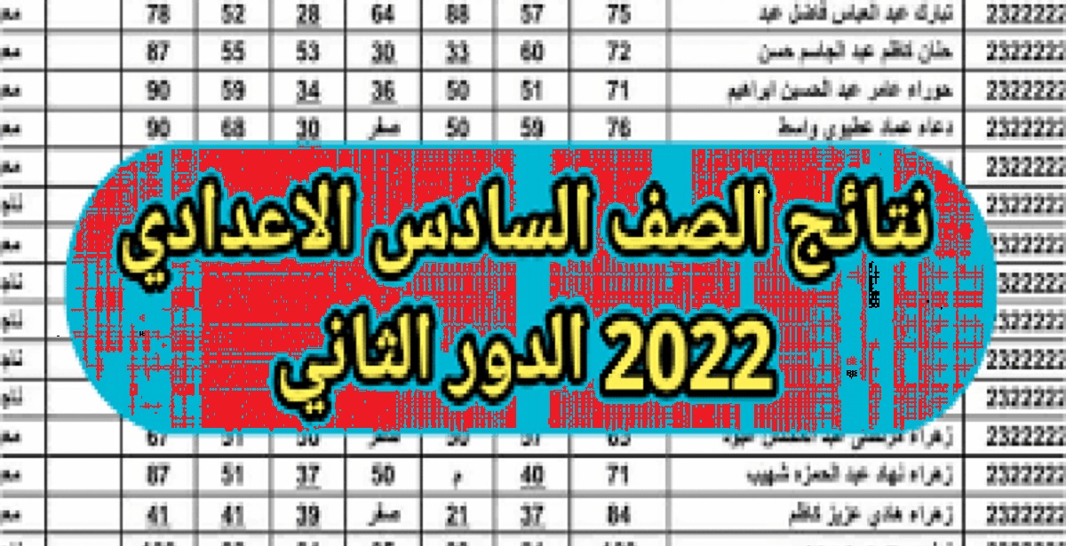 رابط استظهار نتائج السادس اعدادي 2022 الدورالثاني