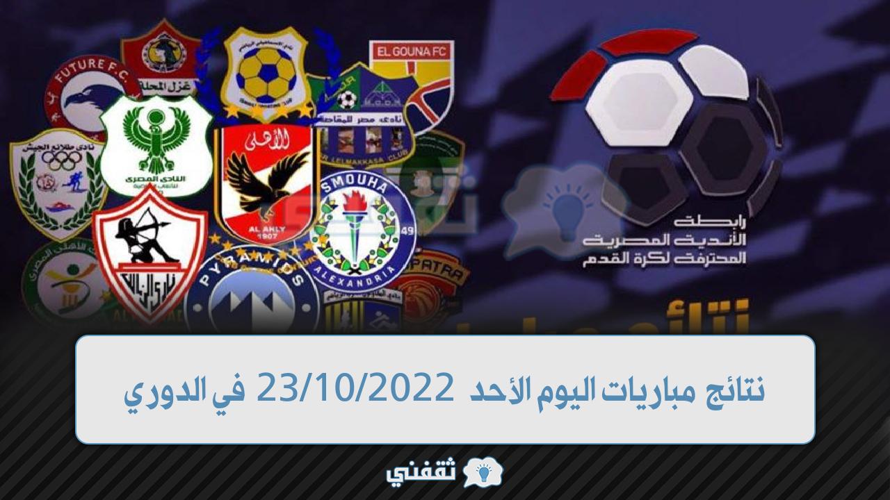 نتائج مباريات اليوم الأحد في الدوري المصري (1)