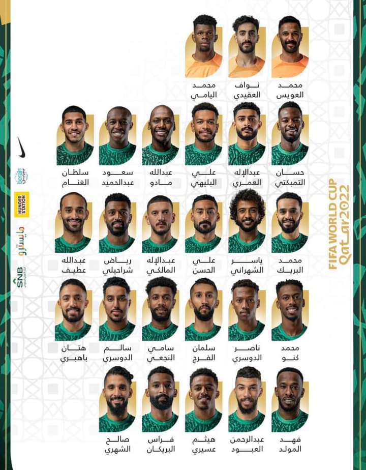 قائمة المنتخب السعودي في كأس العالم