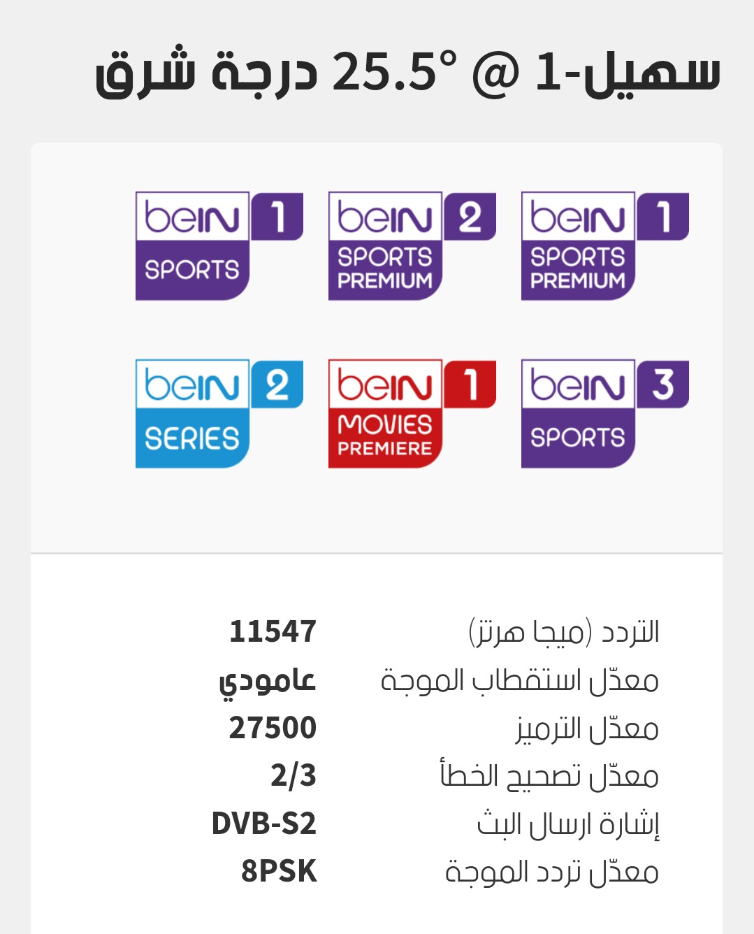 تردد قناة بين سبورت المفتوحة