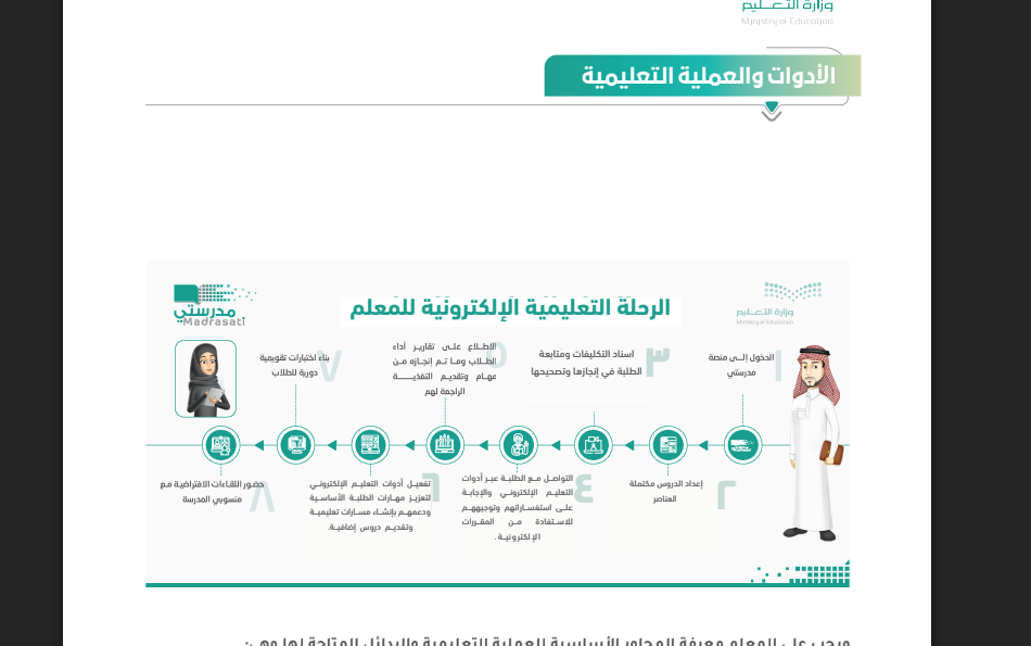 آلية تقييم المعلم من خلال منصة مدرستي