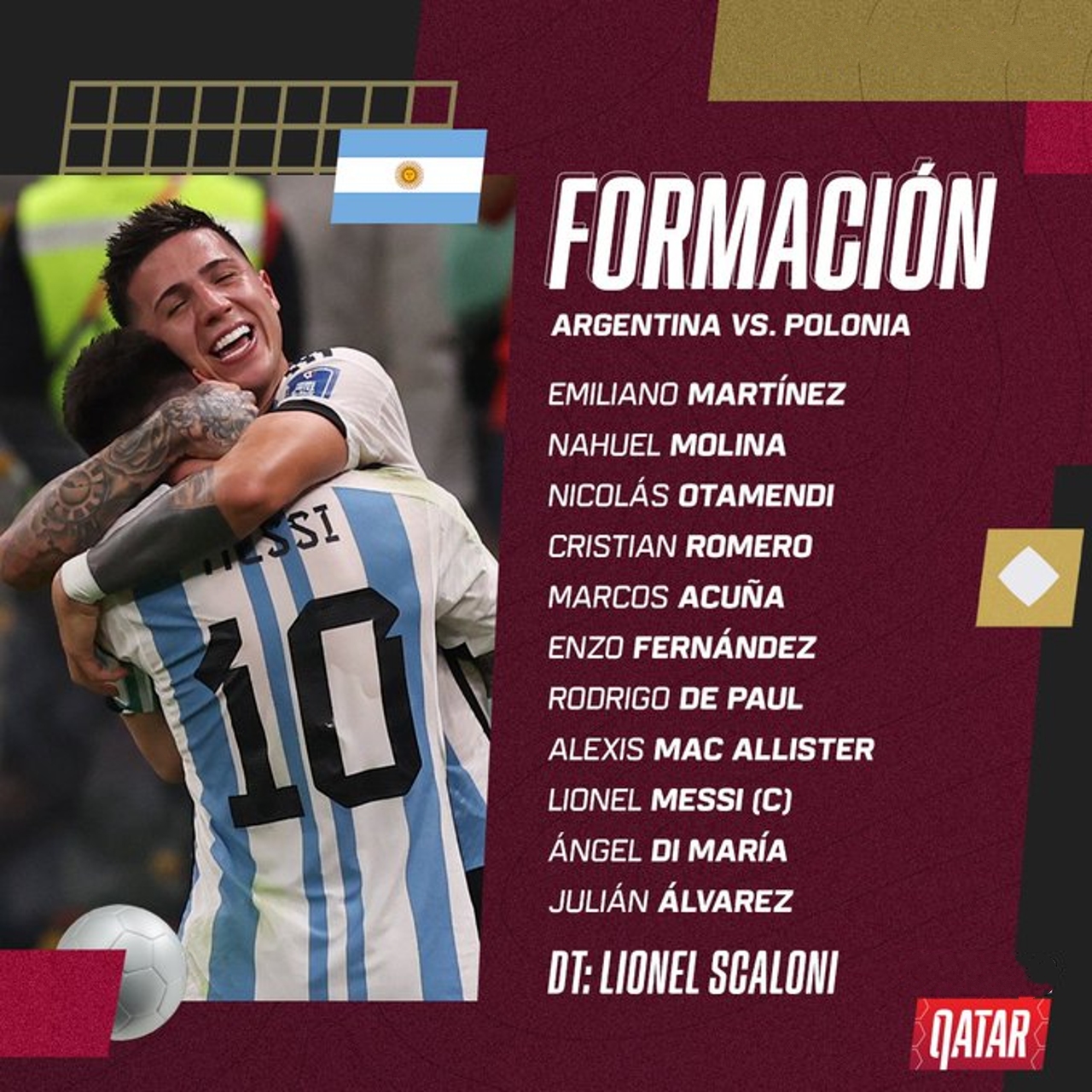 تشكيل المنتخب الأرجنتيني ضد المكسيك