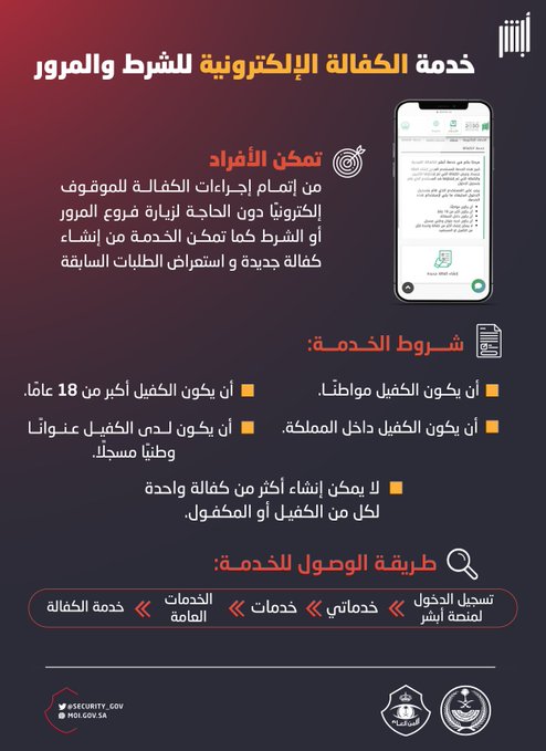 خدمة الكفالة الإلكترونية