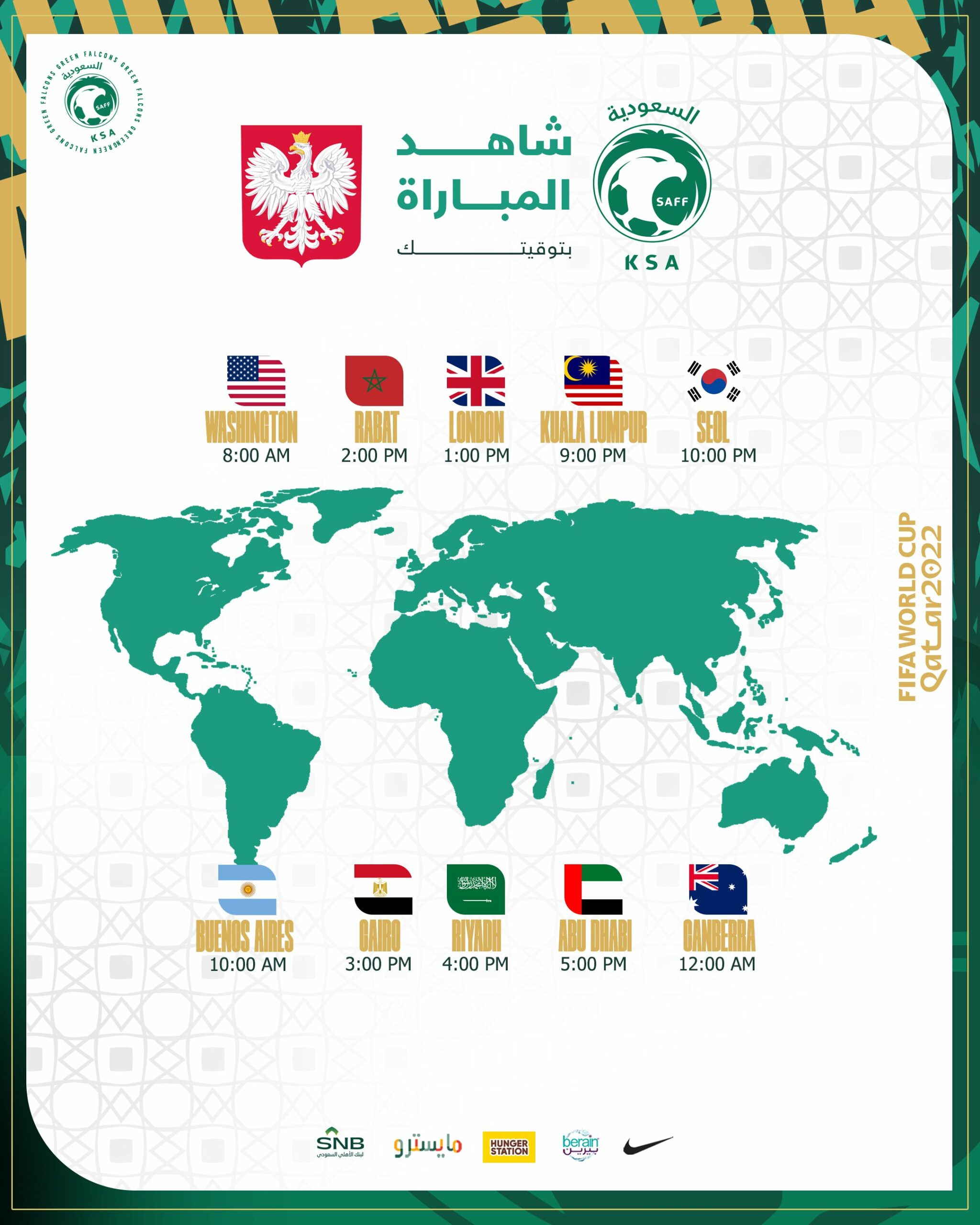 Live نتيجة مباراة السعودية وبولندا في كأس العالم قطر 2022