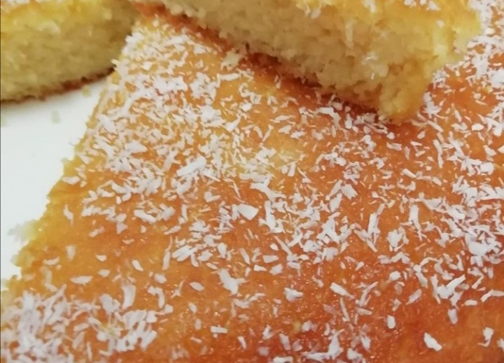 طريقة تحضير بسبوسة الزبدة وجوز الهند