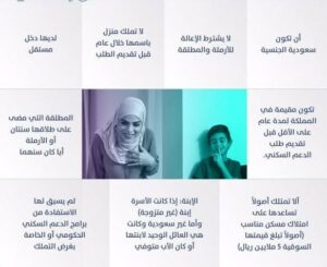 الشرح الكامل الوافي لشروط التسجيل للحصول على الدعم من سكني السعودي 1444 مع مبلغ الدعم وموعد الصرف 9 شروط الدعم السكني للمطلقات