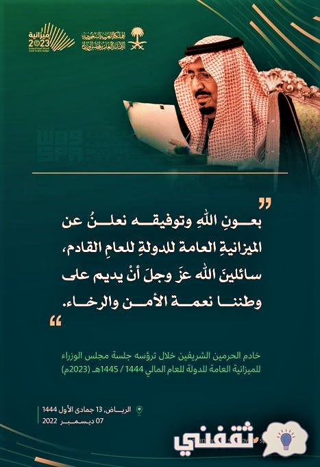 الميزانية التقديرية لعام 2023