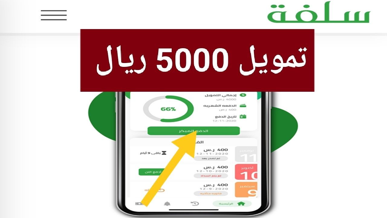 تمويل سلفة 5000 ريال