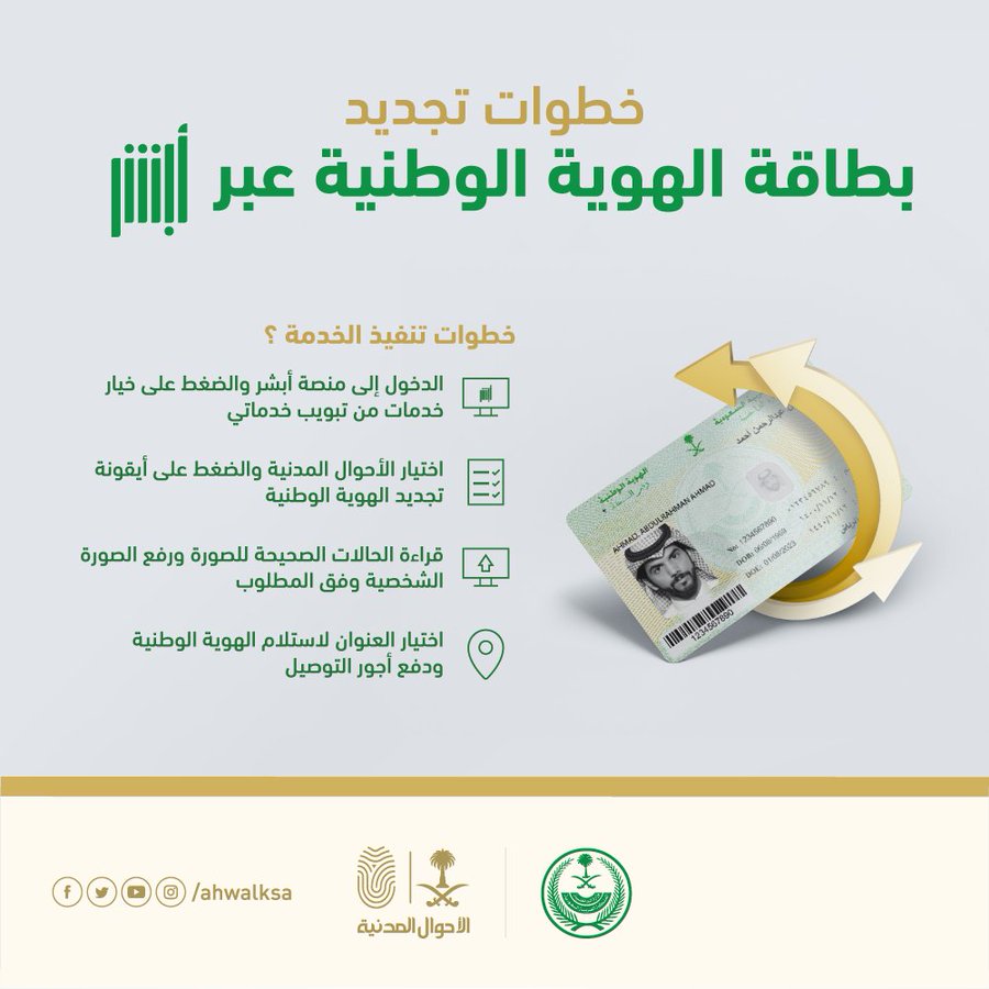 كيف تحجز لتجديد هويتك الوطنية من خلال أبشر 2023