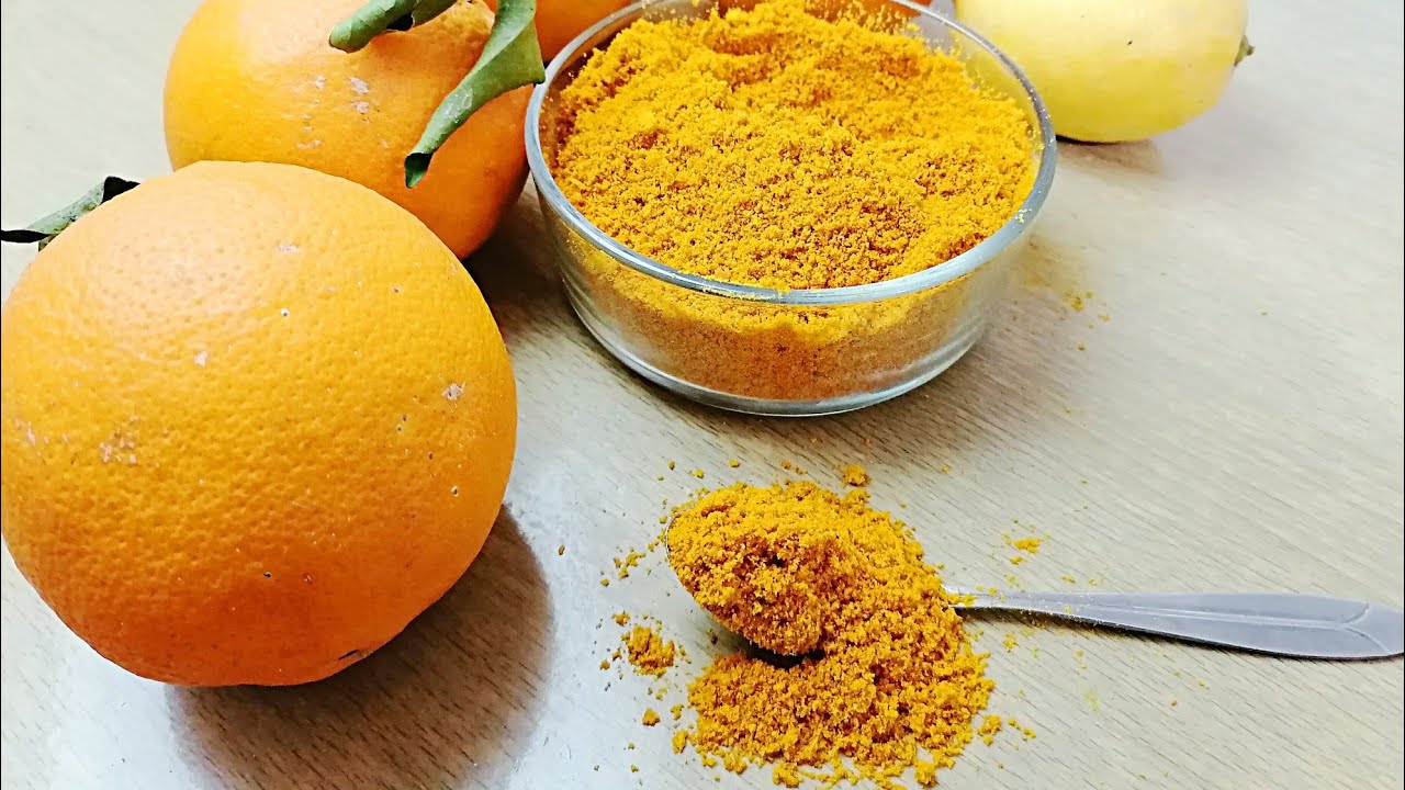 وصفة الكركم وقشور البرتقال لتفتيح الوجه