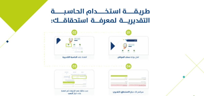 حاسبة حساب المواطن التقديرية