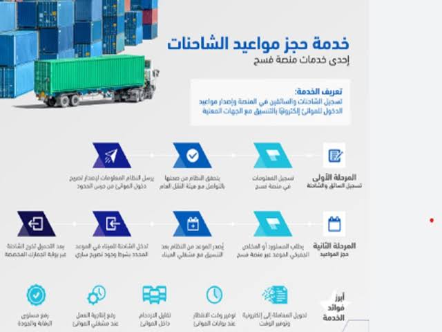 رابط حجز موعد دخول الشاحنات
