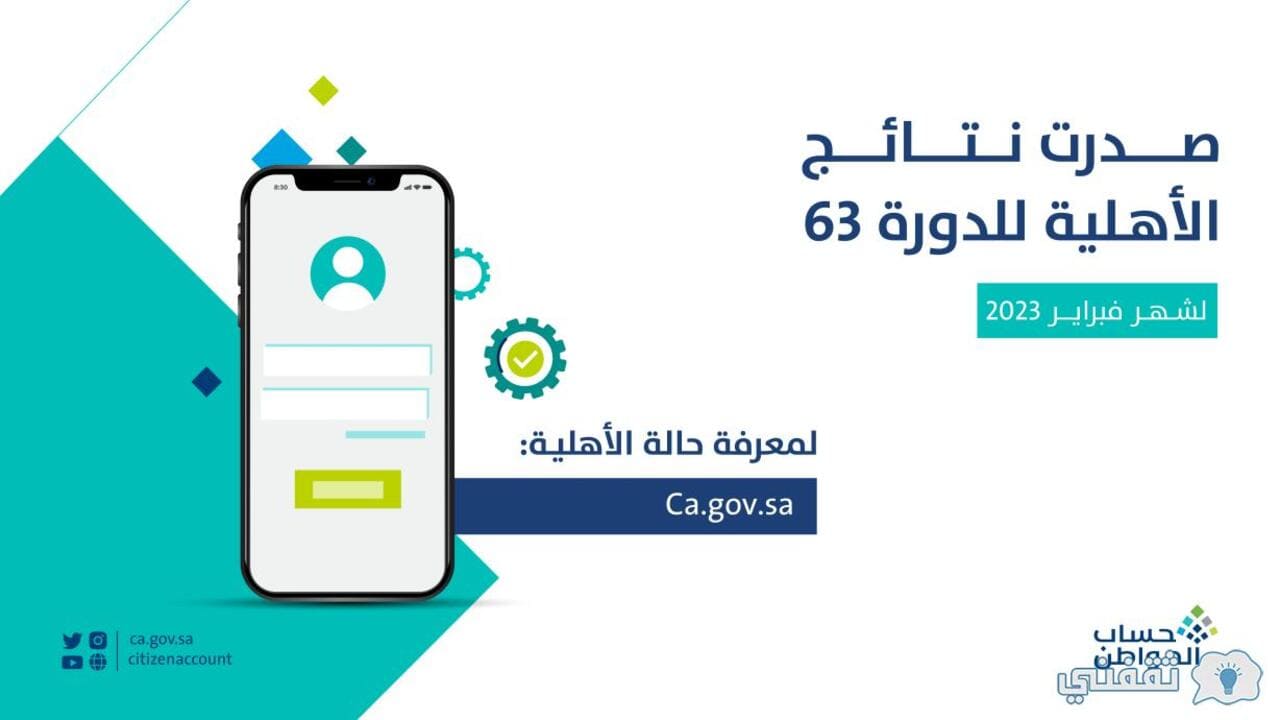 صدور نتائج أهلية حساب المواطن 63