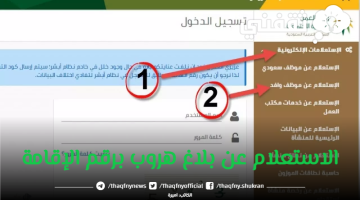 الاستعلام عن بلاغ هروب برقم الإقامة