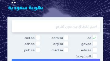 التسجيل في النطاقات وطريقة الاستعلام برقم الهوية