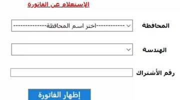 طريقة استعلام فاتورة الكهرباء