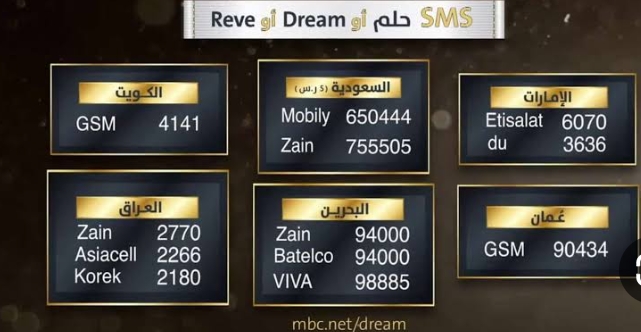 أرقام وشروط الاشتراك في مسابقة الحلم 2023 من أي مكان في العالم