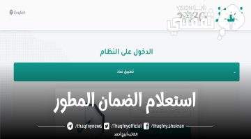 استعلام عن الضمان المطور عن طريق النفاذ الوطني