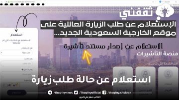 استعلام عن حالة طلب زيارة عبر وزارة الخارجية منصة التأشيرات