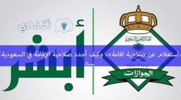 الاستعلام عن صلاحية اقامة