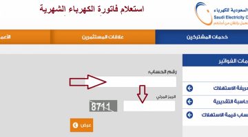 الاستعلام عن فاتورة الكهرباء السعودية