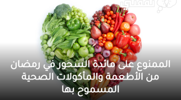 الأطعمة والمأكولات الصحية المسموح بها