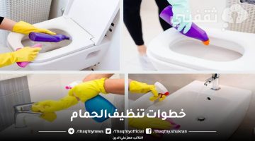 خطوات تنظيف الحمام