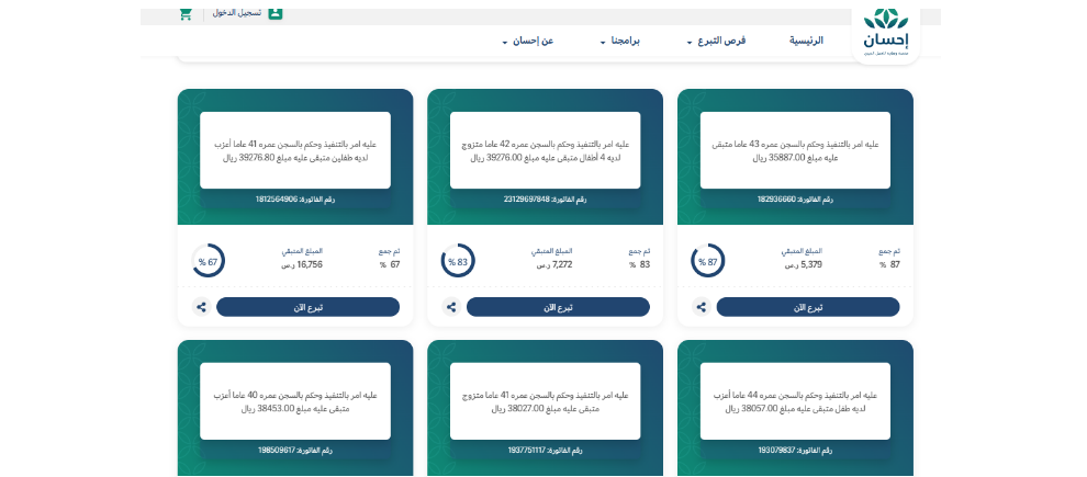 فرجت لفك كرب الغارمين
