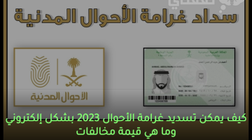 كيف يمكن تسديد غرامة الأحوال 2023 بشكل إلكتروني وما هي قيمة مخالفات