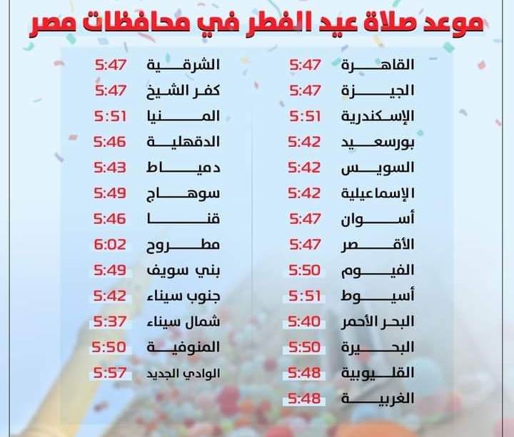 موعد صلاة العيد في السعودية ومصر والإمارات وجميع الدول العربية 2023 /1444