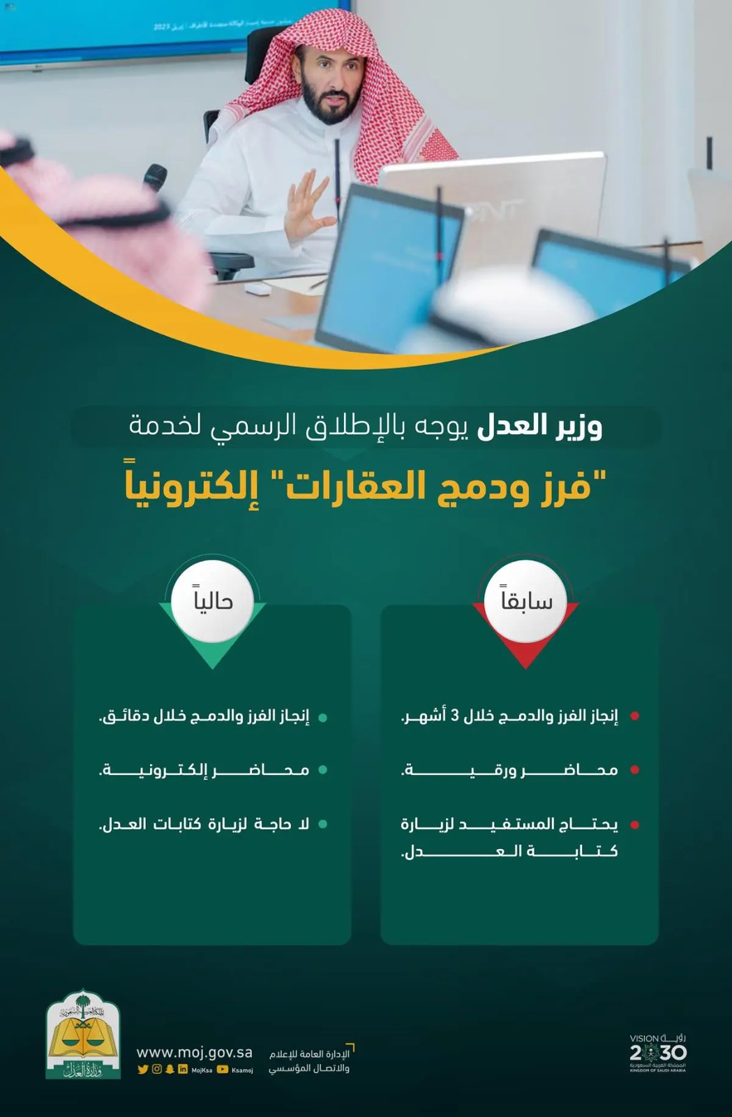 فرز ودمج العقارات إلكترونياً