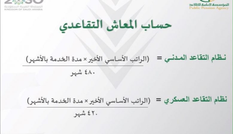 طريقة احتساب الراتب التقاعدي