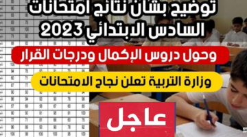 نتائج الصف السادس الابتدائي 2023 العراق جميع المحافظات