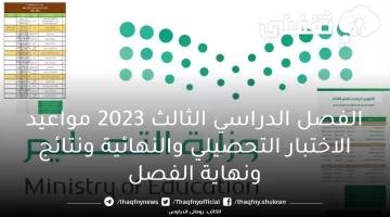 الفصل الدراسي الثالث 2023