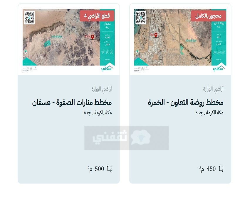 المستفيدين من سكني الأراضي المجانية