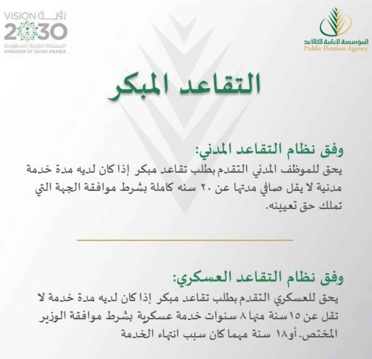 التقاعد المبكر بسبب العجز الصحي