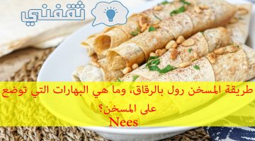 طريقة المسخن رول بالرقاق