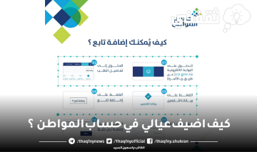 كيف اضيف عيالي في حساب المواطن 1445 عبر الموقع الرسمي