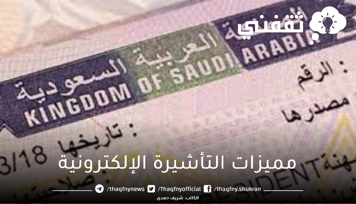 مميزات التأشيرة الإلكترونية