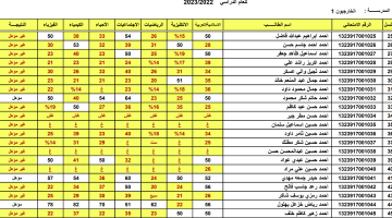 موقع نتائجنا نتائج السادس ابتدائي ٢٠٢٣ الدور الاول