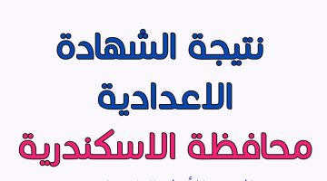 رابط نتيجة الشهادة الإعدادية الترم الثاني محافظة الإسكندرية