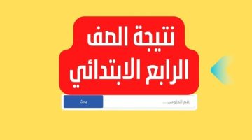 نتيجة الصف الرابع الابتدائي 2023 بالاسم