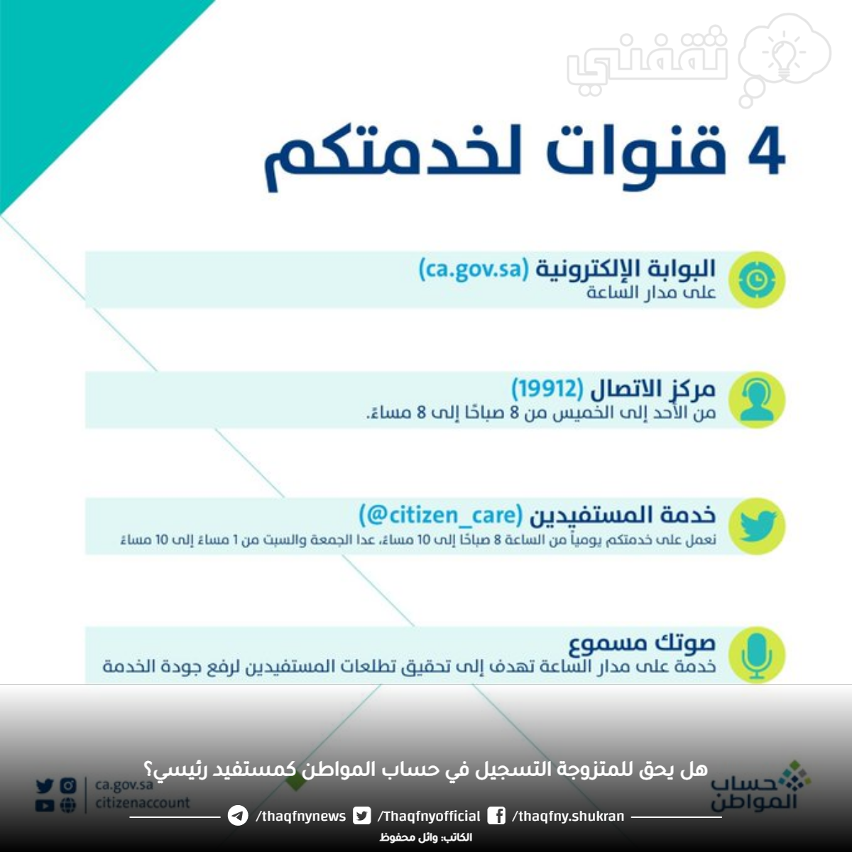 رقم حساب المواطن وشروط الاستفادة من البرنامج رقم حساب المواطن وشروط الاستفادة من البرنامج