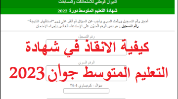 نتائج شهادة المتوسط عبر موقع نتائج البيام 2023