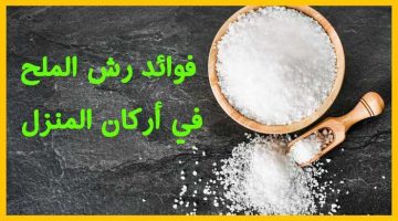 معجزة رش “الملح” في المنزل وفوائده المذهله