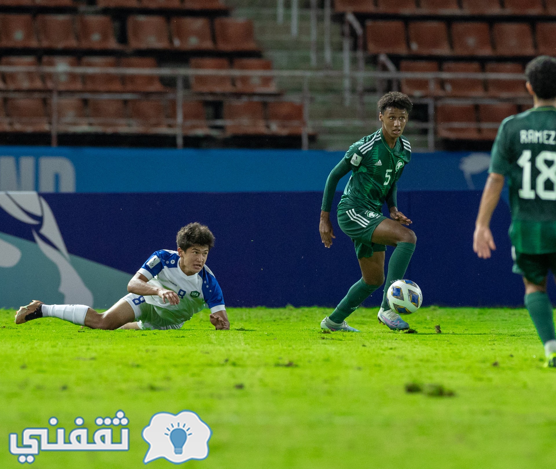 جانب من مواجهة السعودية وأوزبكستان في كأس آسيا