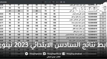 رابط نتائج السادس الابتدائي 2023 نينوى