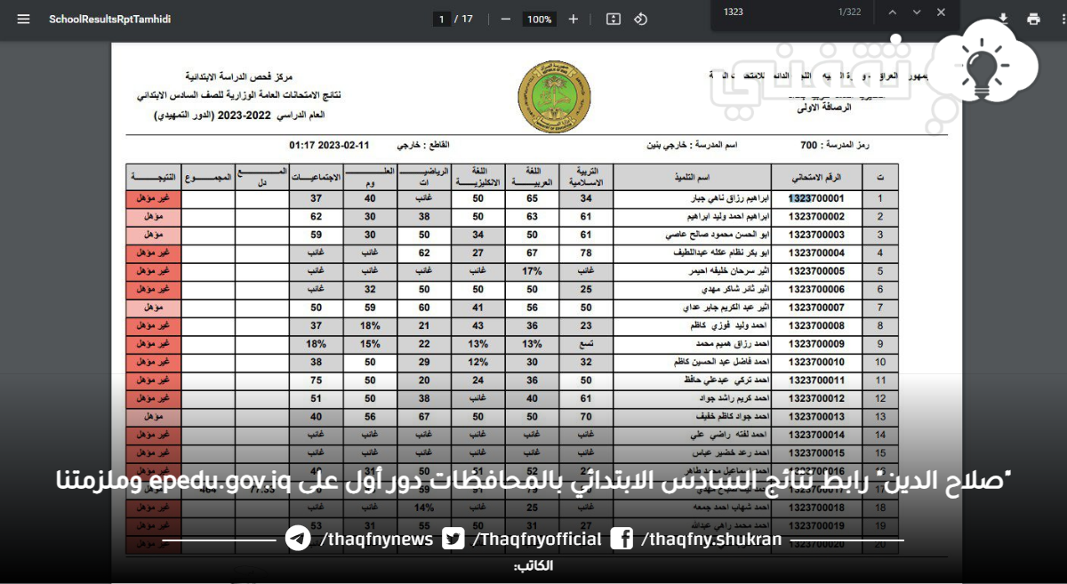 "اربيل - صلاح الدين" نتائج السادس الابتدائي mlazemna قوائم منصة نتائجنا Epedu.gov.iq الموقع الوزاري "اربيل - صلاح الدين" نتائج السادس الابتدائي mlazemna قوائم منصة نتائجنا Epedu.gov.iq الموقع الوزاري