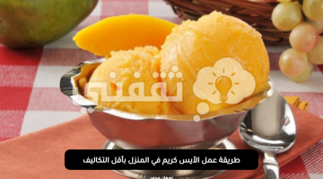 طريقة عمل الأيس كريم